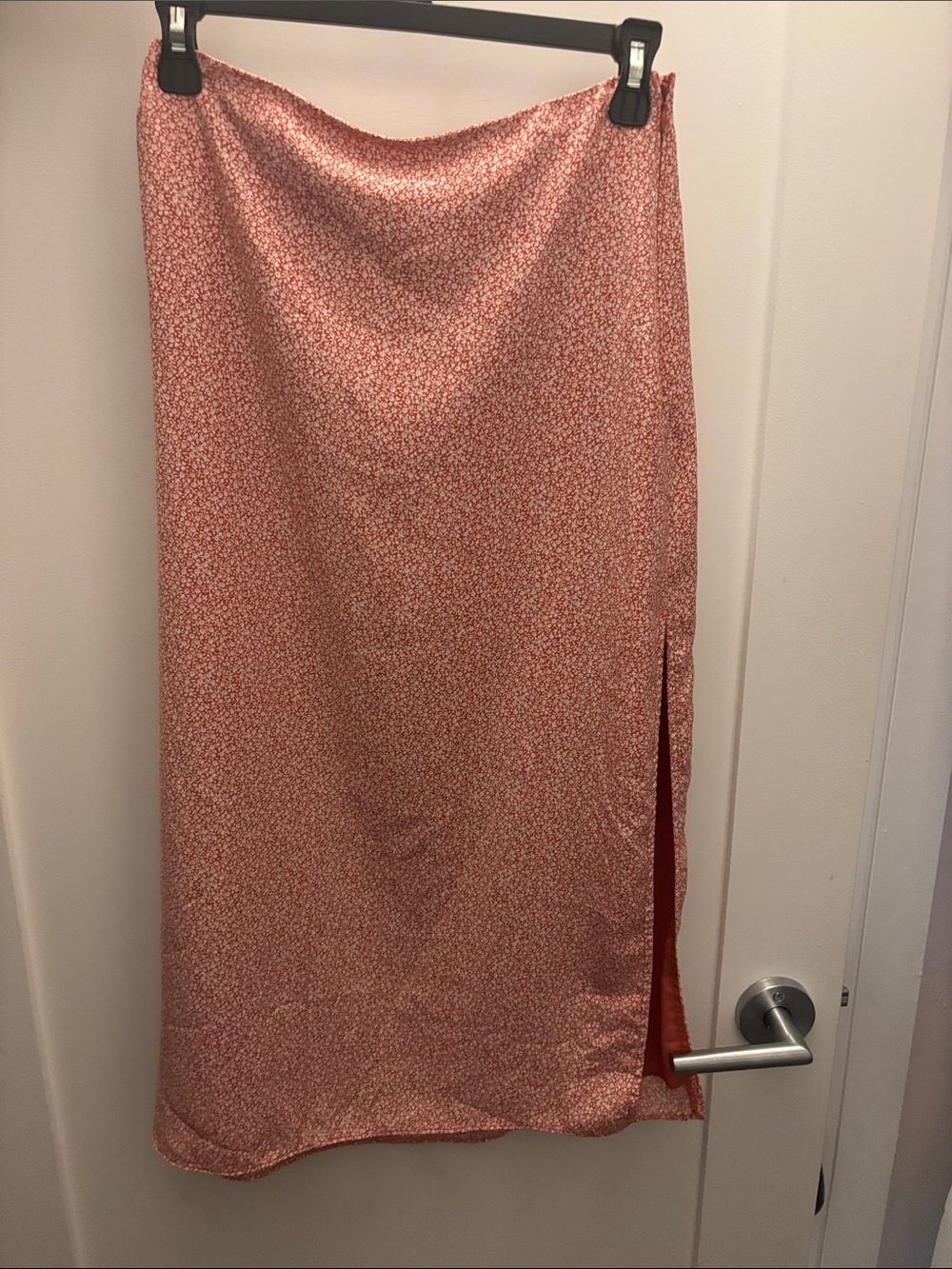 Satin Midi Skirt Floral - Women